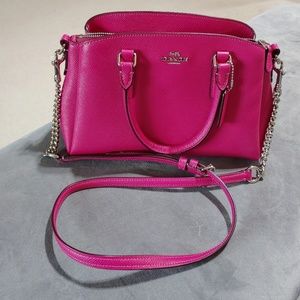 Coach crossbody hot pink carry-all handbag